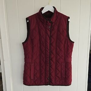 Weatherproof 1948 Women's Quilted Burgundy Vest Size L